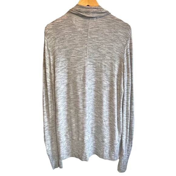 Athleta Spacedye Gray Pranayama Wrap Open Front Cardigan - size Small Petite - Picture 2 of 7